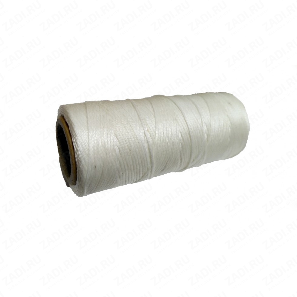 Нить плетёная-вощёная, сечение плоское 0,8мм (белая)-100м. NIP-F428