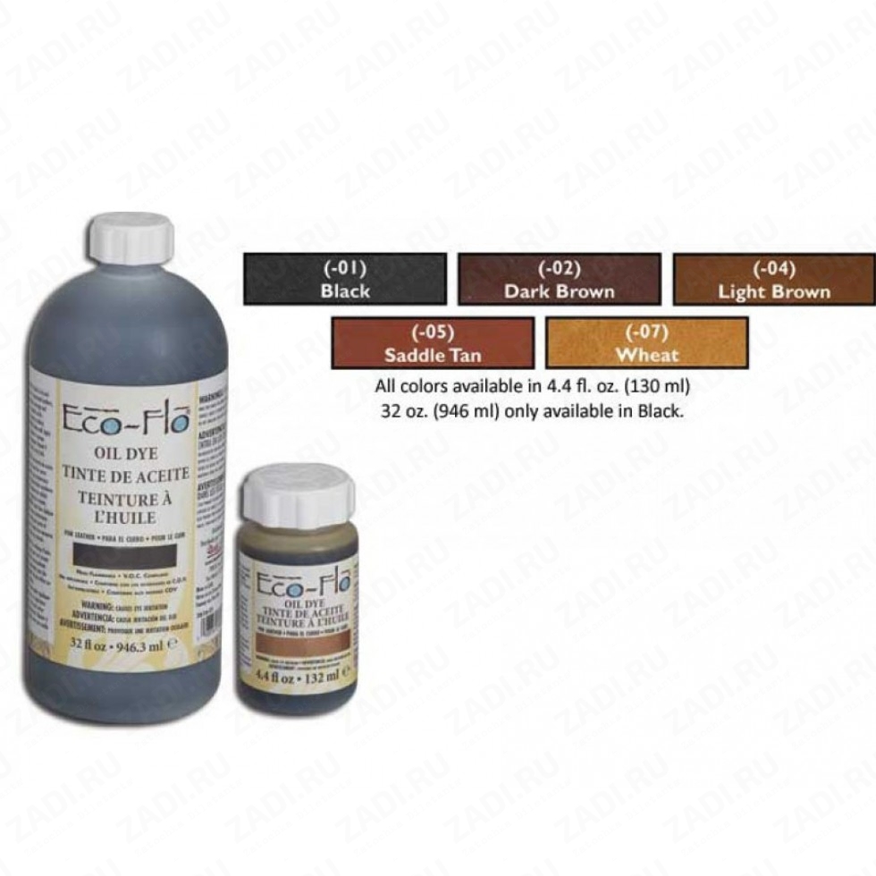 Eco-Flo Oil Dye (Wheat,Saddle Tan,Black, Dk. Brown, Lt. Brown) 130ml