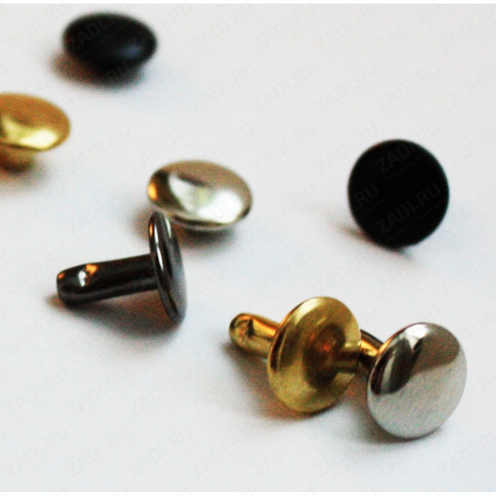 Хольнитены двухсторонние 9мм (оксид, черный никель, золото, никель, антик ) 10 шт