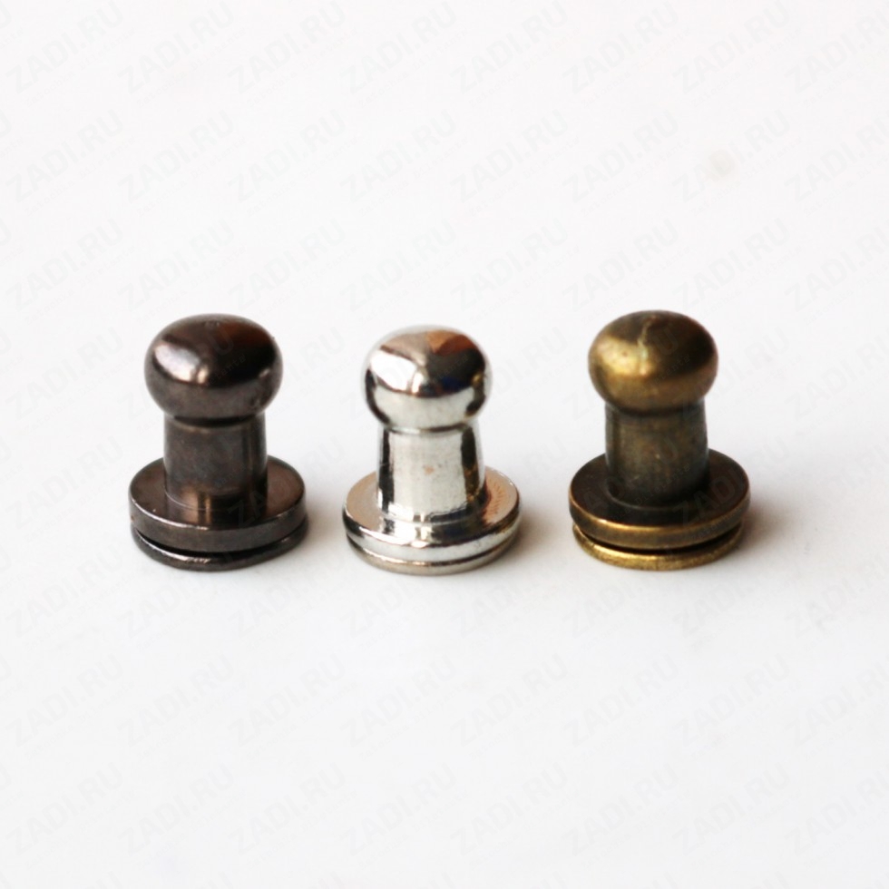 Заклёпка резьбовая, кобурная (цвета: никель, черный никель, антик) 5мм 1шт  IKF205