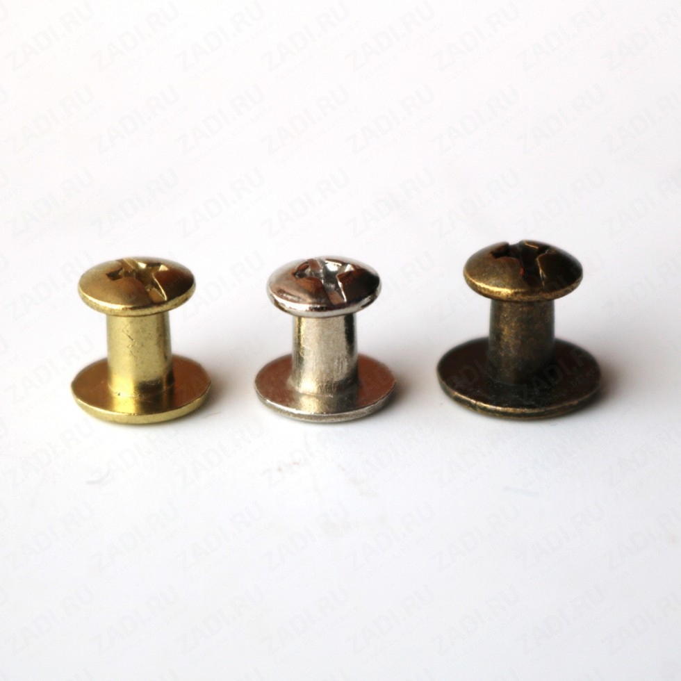 Заклёпка резьбовая, кобурная  (цвета: никель, латунь,антик) 4мм 1шт IKF65