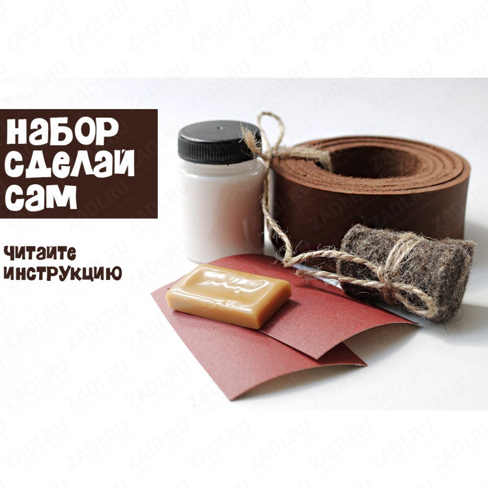 Ременная заготовка (комби.дубл.) 40х4.1-4.5мм (120-130см) цвет ОРЕХ + TOKO-JAZZ №5 (100мл)