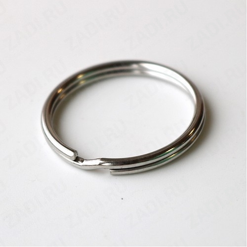 Кольцо для ключей плоское (никель) 32мм арт. 2643