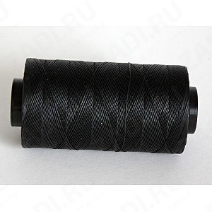 Нить плетёная-вощёная  (цвет -005 черный) 0,4мм, 0,6мм и 0,8мм SLAM 