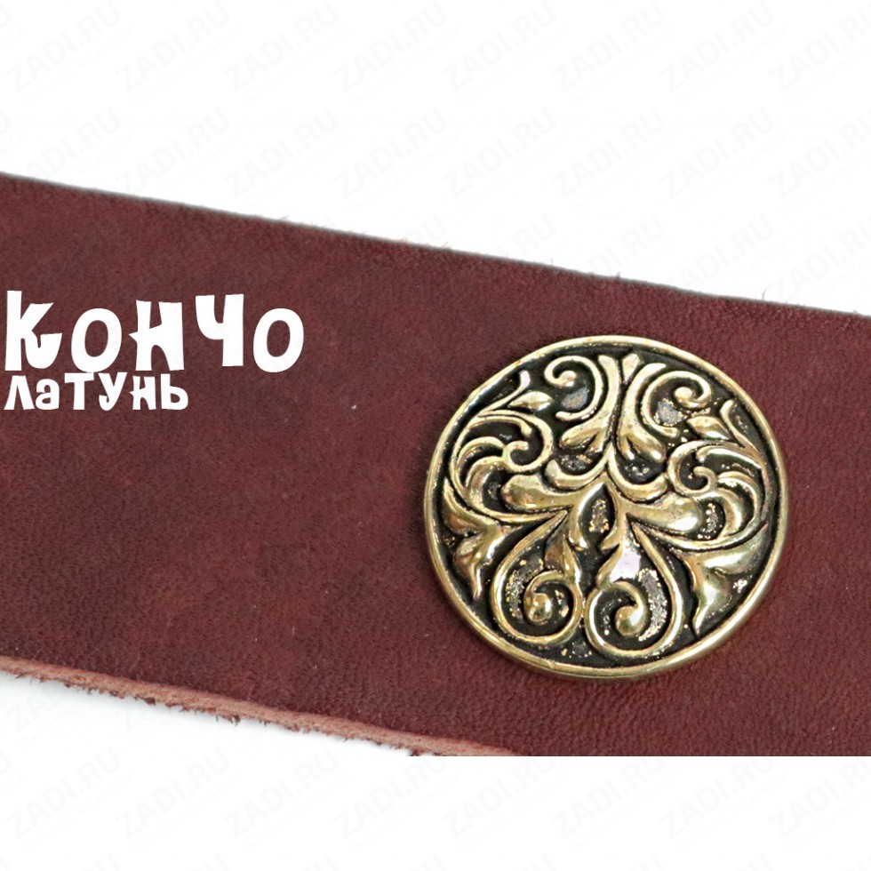 Кончо на винте, литьё, латунь №13
