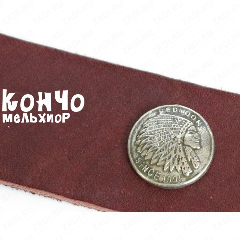 Кончо на винте, мельхиор, литьё №8