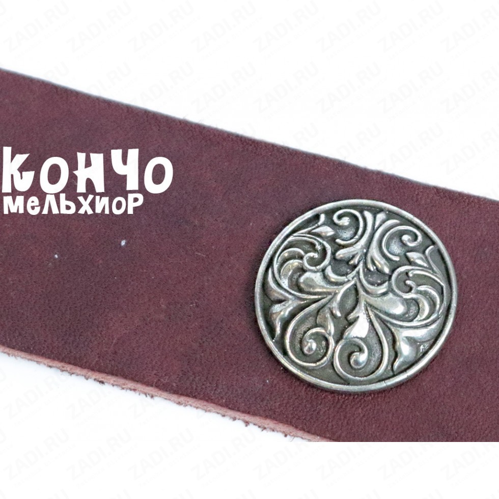 Кончо на винте, литьё, мельхиор №14