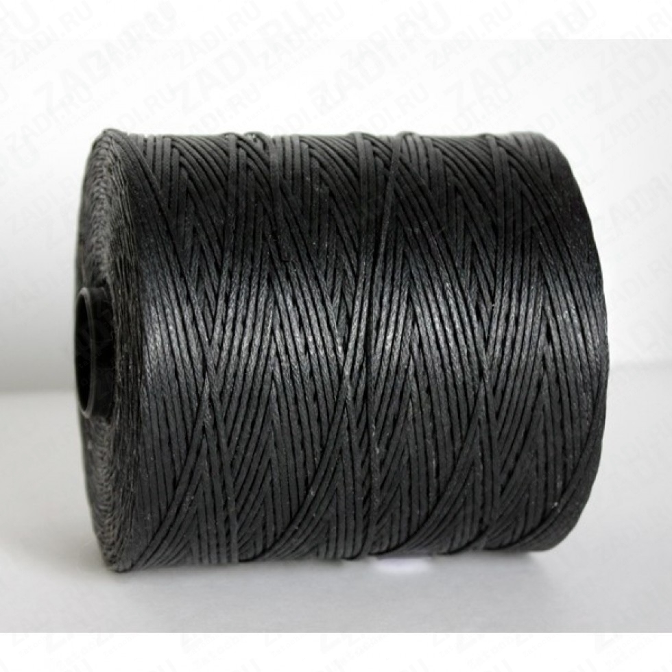 Нить плетёная-вощёная  1мм  (цвет -005 черный) SLAM  арт. SAL 005(1)