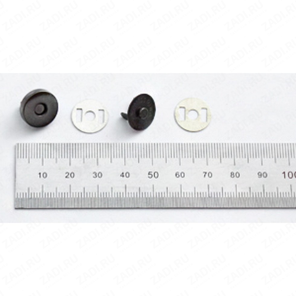 Кнопки магнитные металл  (черный никель)  18мм MKM-02/1  1 шт