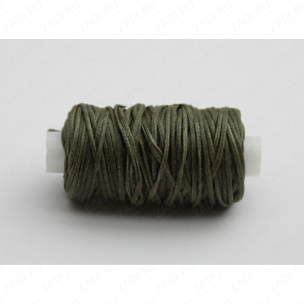 Нить плетёная вощёная 25м (тёмно зелёный) 1мм.Ivan LeatherCraft   NIP1010 